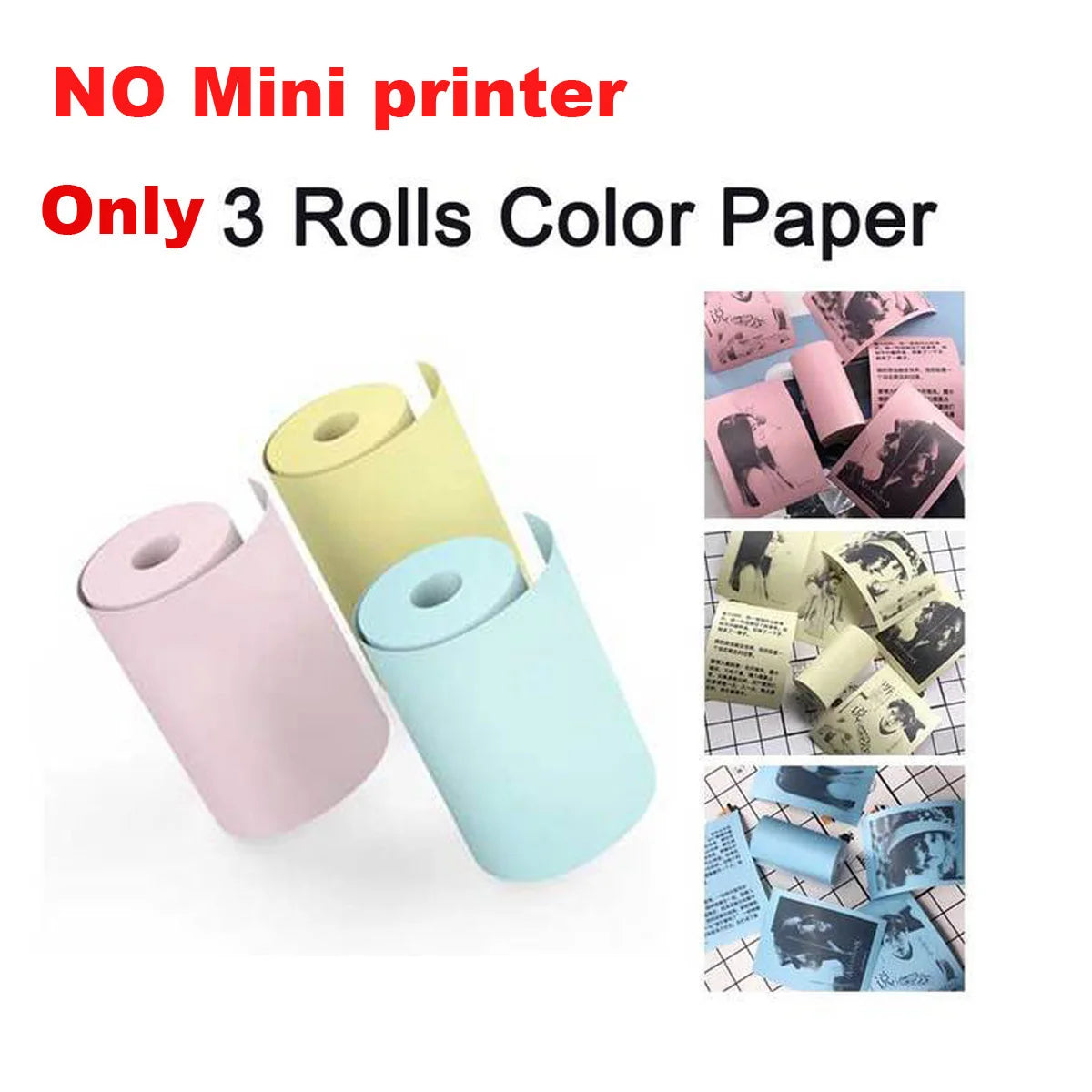 Pocket Printer Wireless BT Thermal Printers with 1 Rolls Printing Paper and 1200Mah Battery, Portable Inkless Printer