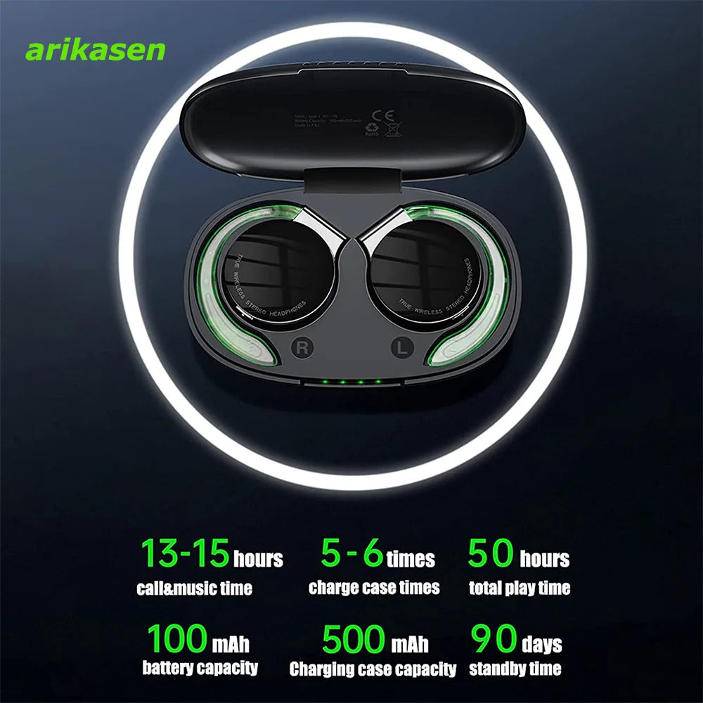 Luxurious Wireless Ear Buds TWS Noise Cancelling Ear Buds Bluetooth Earpiece Open Ear Comfortable Fitting Design  